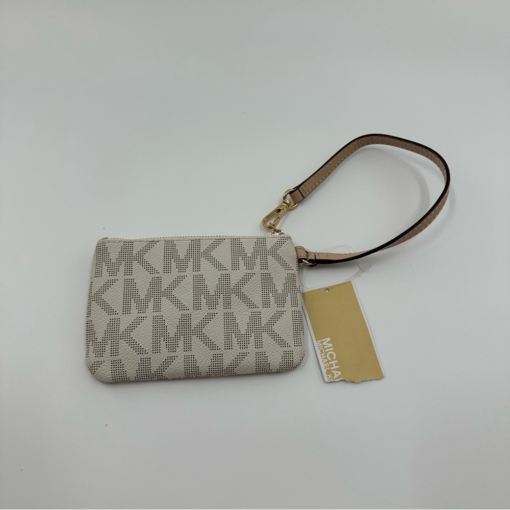 Michael Kors White Wristlet Wallet with Gold Detailing – NWT - Picture 5 of 6